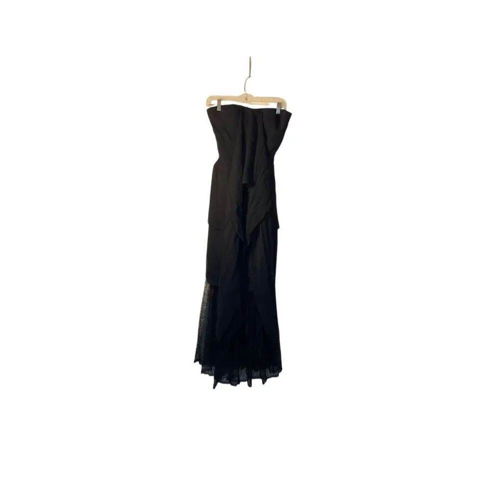 Unbranded women’s, sweetheart neck, black, sheer lace top whimsigoth M